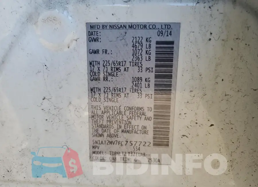 5N1AT2MV7FC757722 Photo# 13