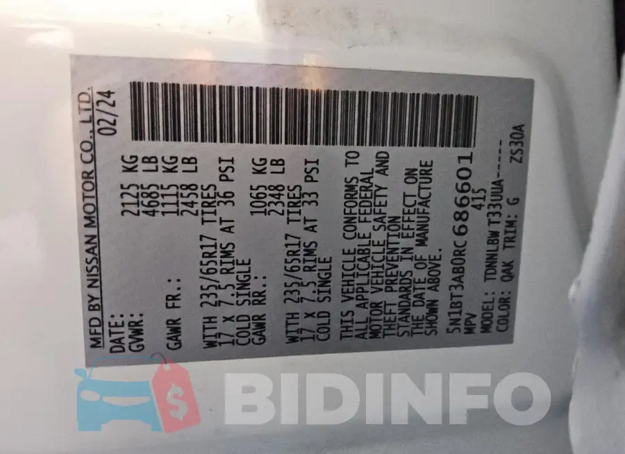 5N1BT3AB0RC686601 Photo# 14