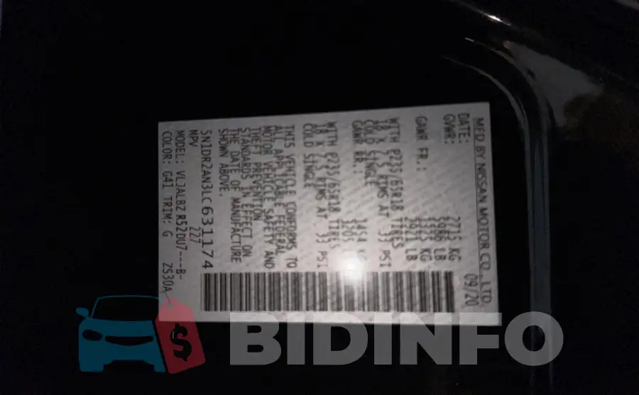 5N1DR2AN3LC631174 Photo# 10