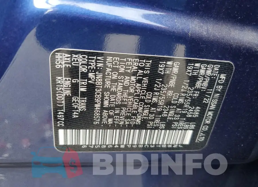 JN8BT3CB9PW468576 Photo# 13