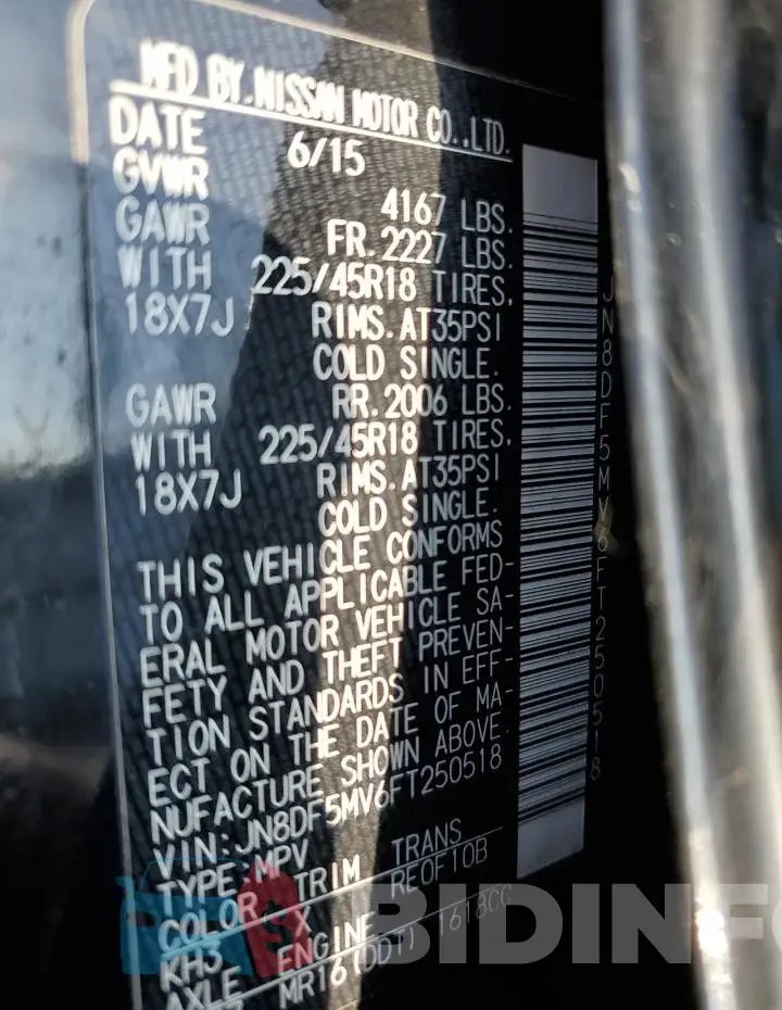 JN8DF5MV6FT250518 Photo# 13