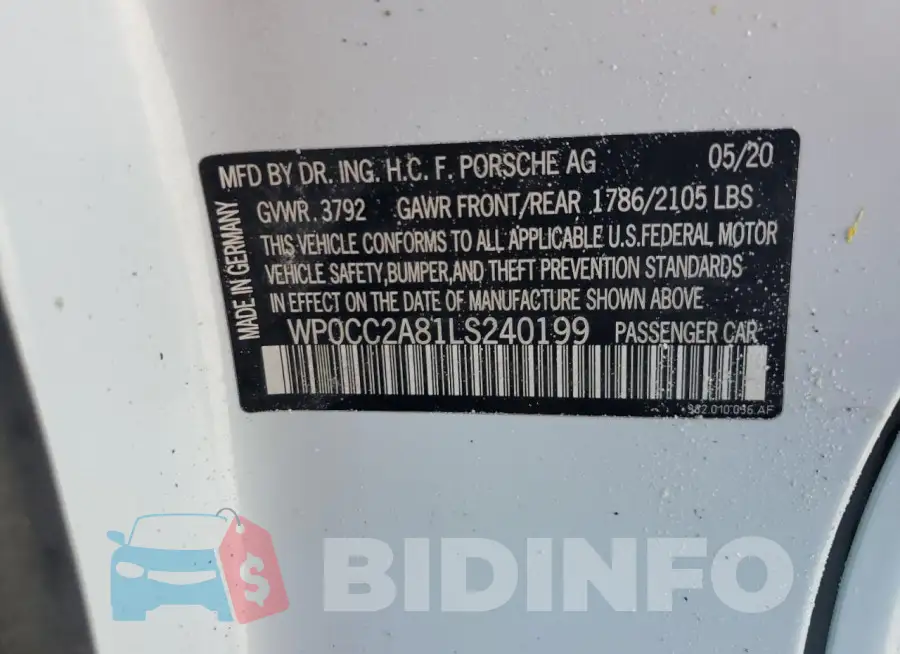 WP0CC2A81LS240199 Photo# 13