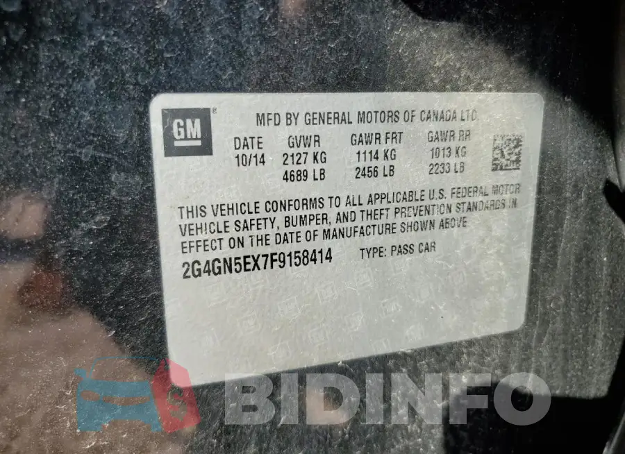 2G4GN5EX7F9158414 Photo# 12