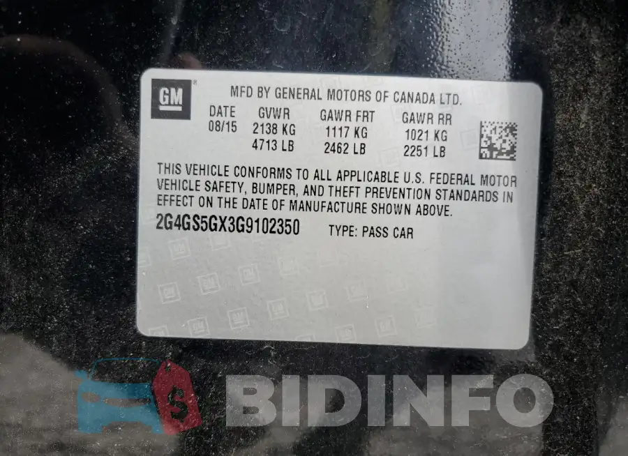 2G4GS5GX3G9102350 Photo# 12
