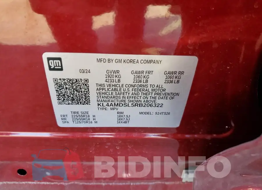 KL4AMDSL5RB206322 Photo# 13