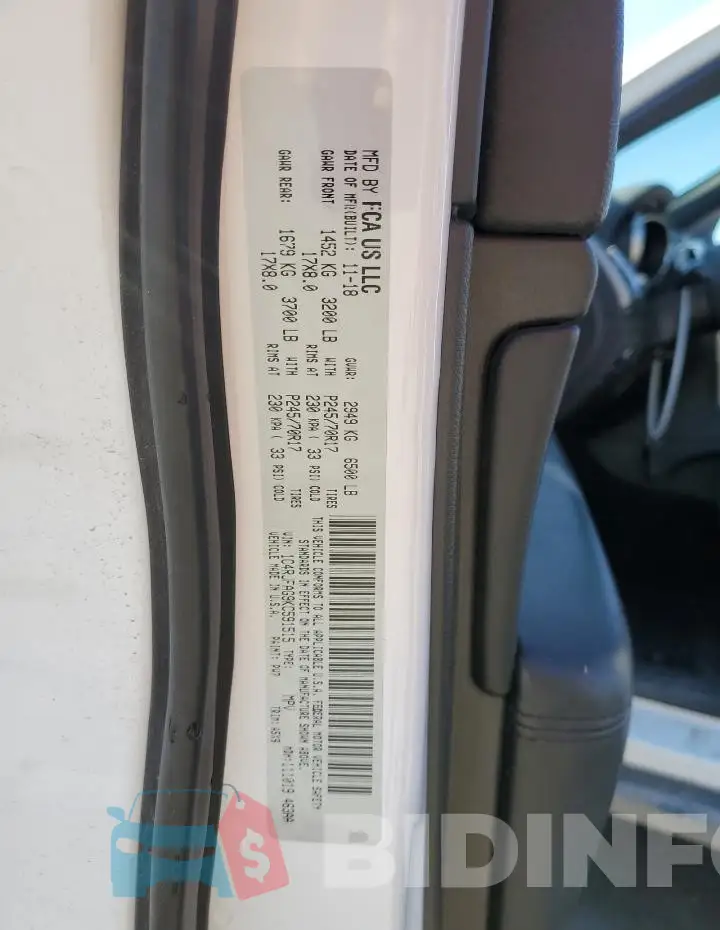 1C4RJFAG9KC591515 Photo# 13