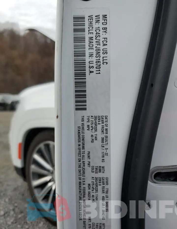 1C4SJVFJ6NS167011 Photo# 13