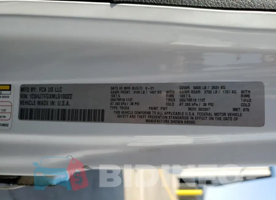 1C6HJTFGXML610022 Photo# 13