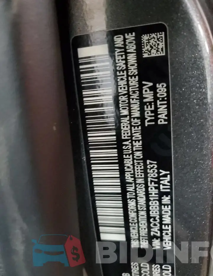 ZACCJBBB1HPF78537 Photo# 13