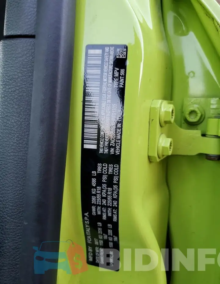 ZACCJBBBXHPF91335 Photo# 13