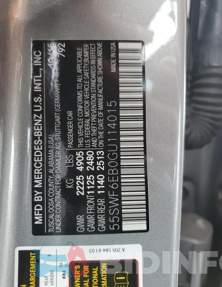 55SWF6EB0GU114015 Photo# 12