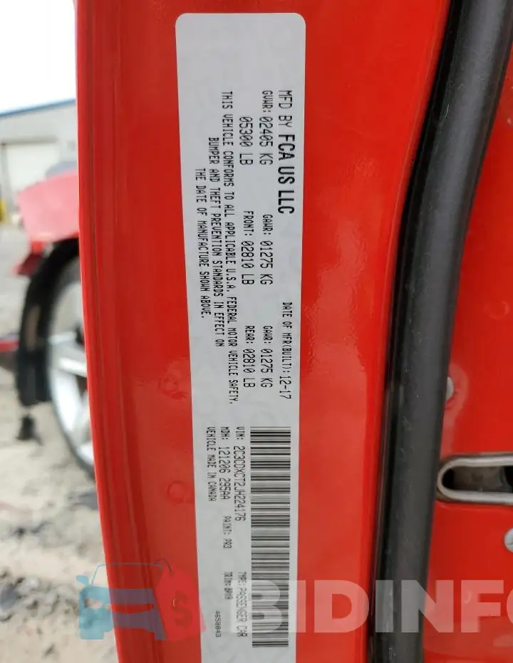 2C3CDXCT2JH224176 Photo# 12