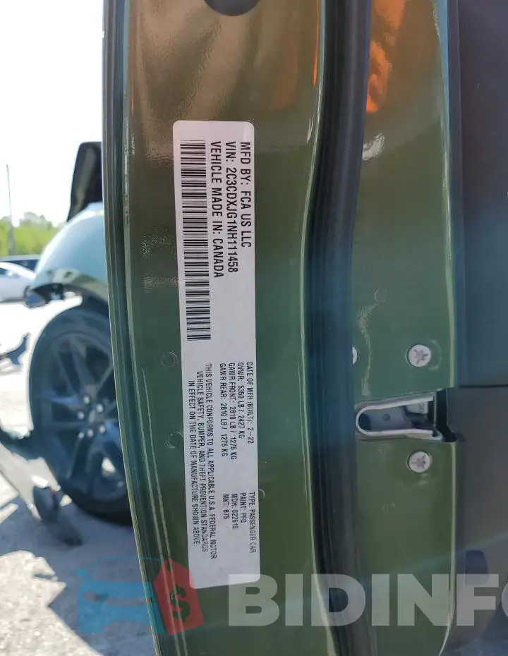 2C3CDXJG1NH111458 Photo# 12