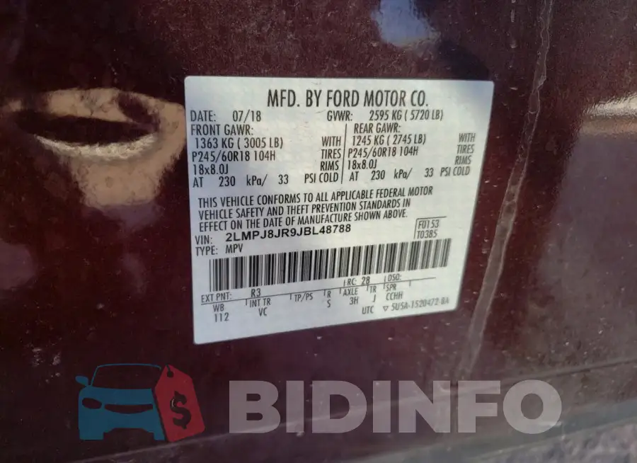 2LMPJ8JR9JBL48788 Photo# 13