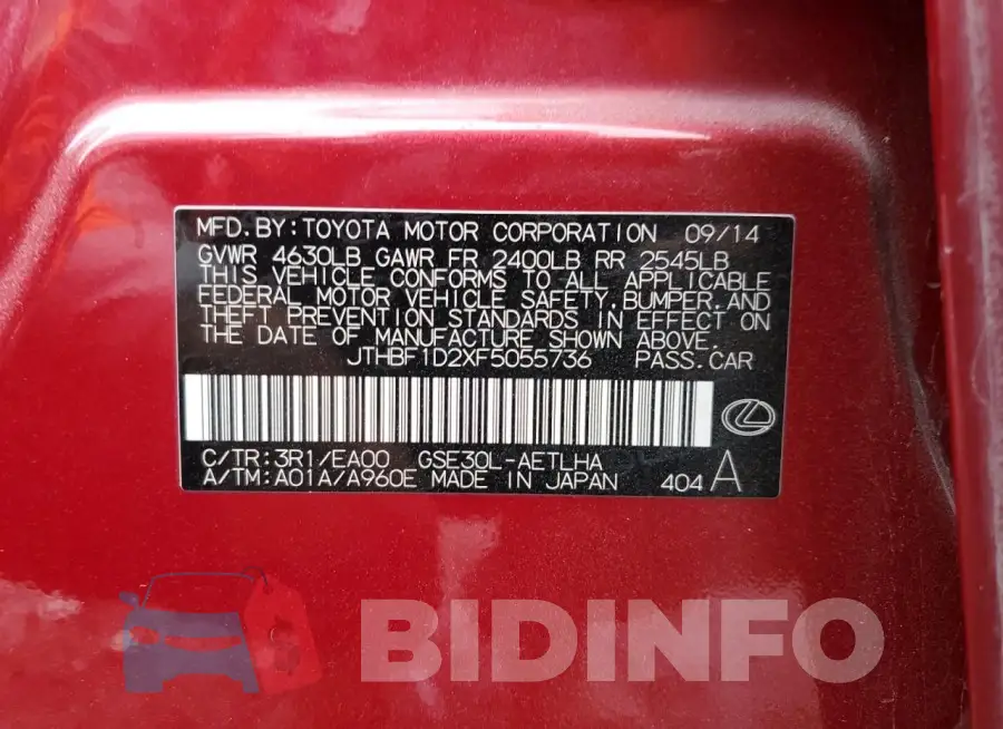 JTHBF1D2XF5055736 Photo# 12