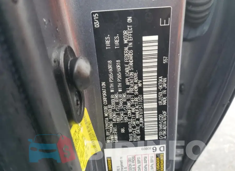 JTJBM7FX1F5111031 Photo# 14