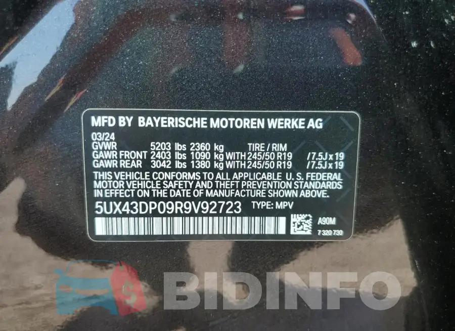 5UX43DP09R9V92723 Photo# 13