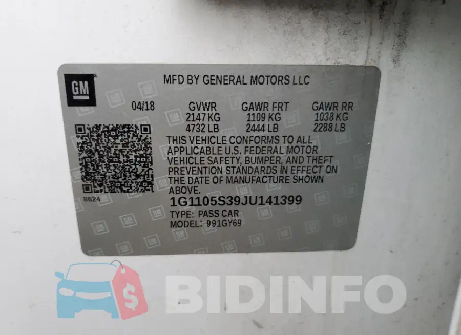 1G1105S39JU141399 Photo# 13