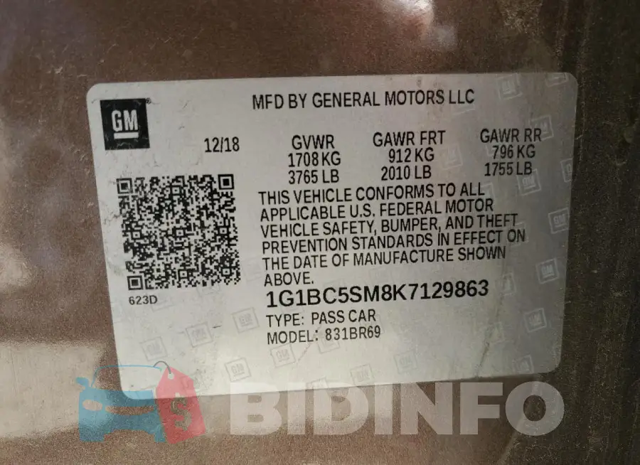 1G1BC5SM8K7129863 Photo# 12