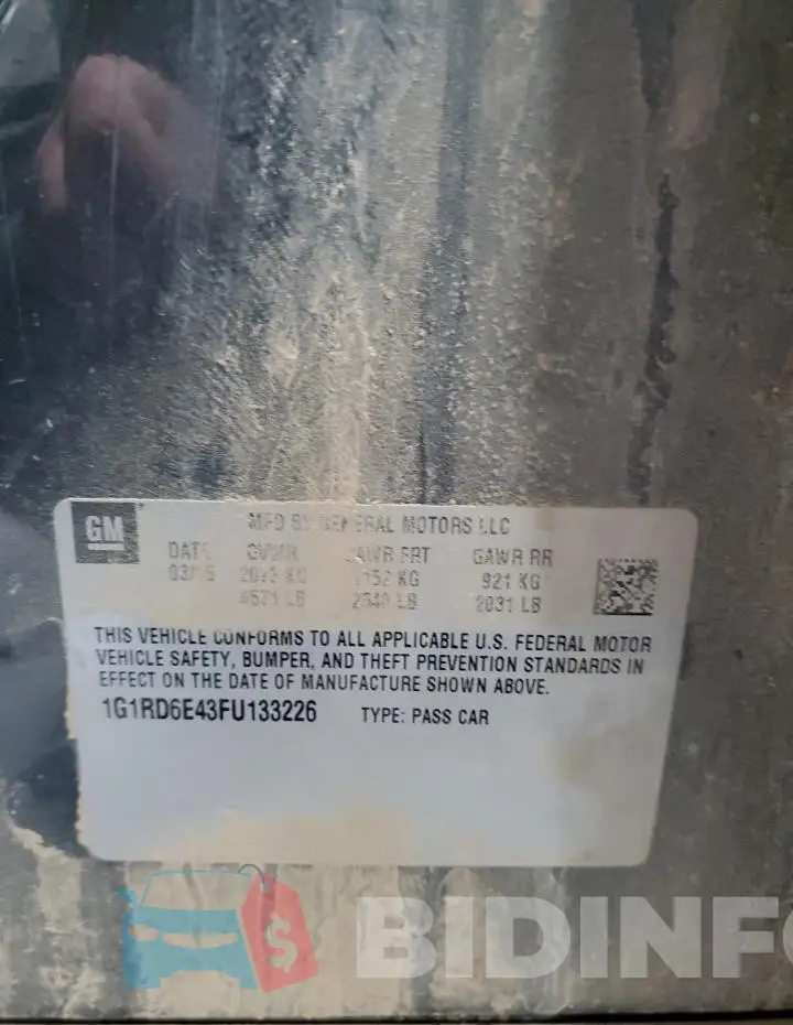 1G1RD6E43FU133226 Photo# 12