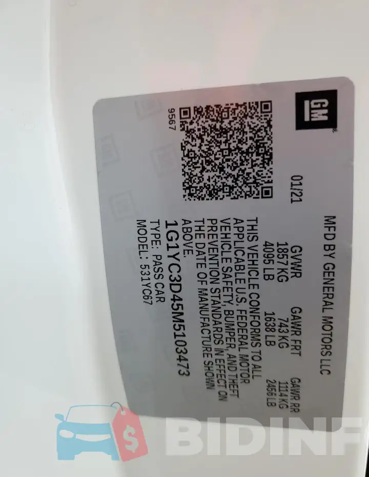1G1YC3D45M5103473 Photo# 12