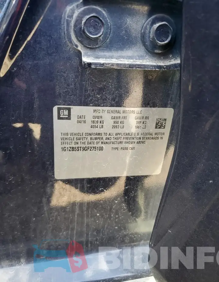 1G1ZB5ST9GF275100 Photo# 12