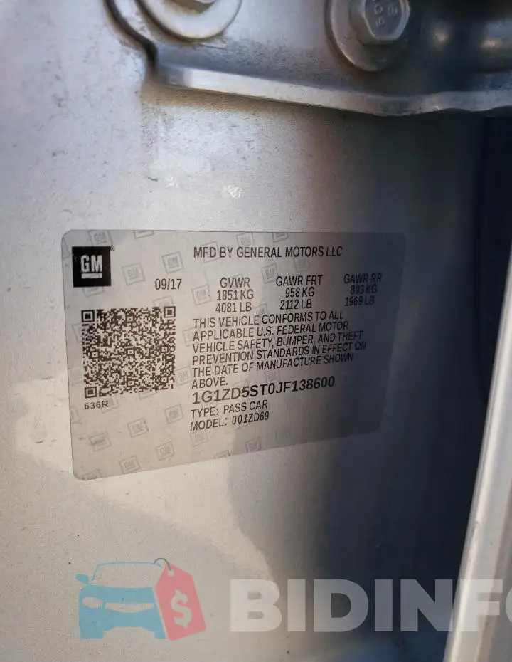 1G1ZD5ST0JF138600 Photo# 12