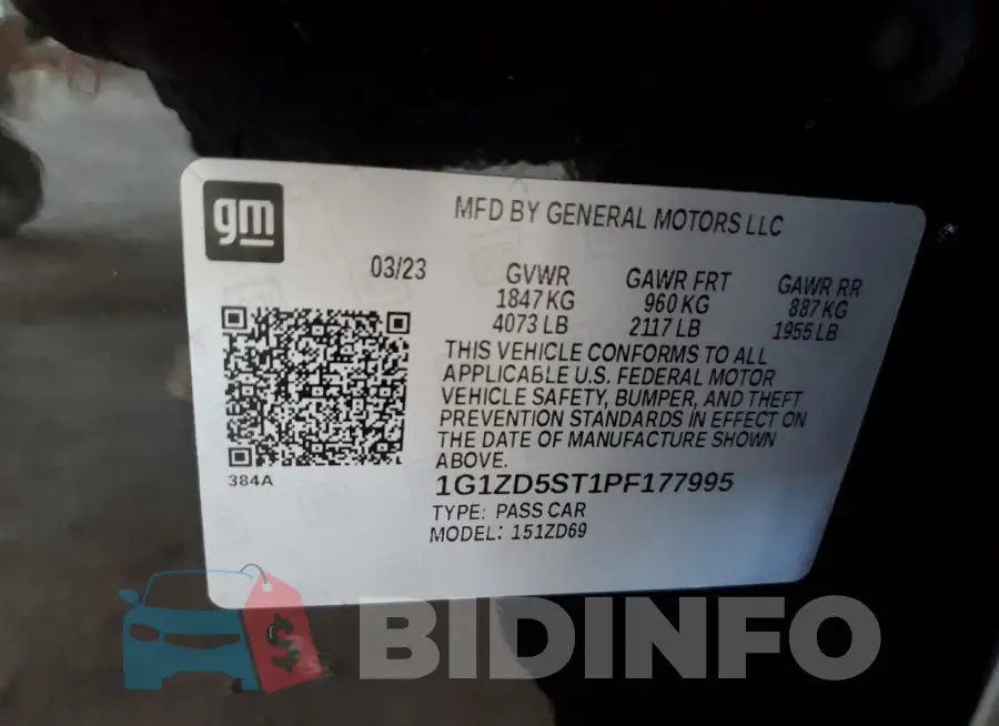 1G1ZD5ST1PF177995 Photo# 12