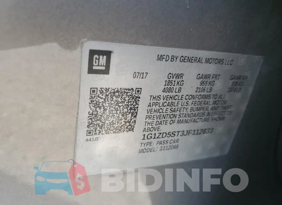 1G1ZD5ST3JF112833 Photo# 13