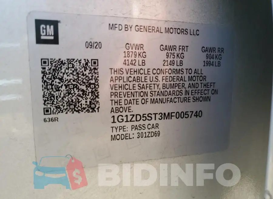 1G1ZD5ST3MF005740 Photo# 12