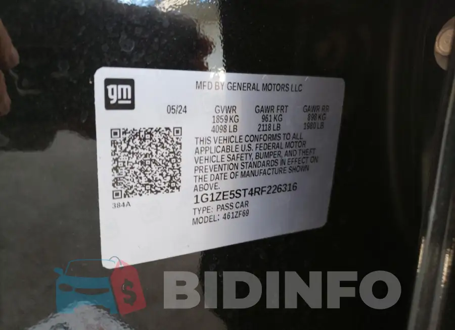 1G1ZE5ST4RF226316 Photo# 13