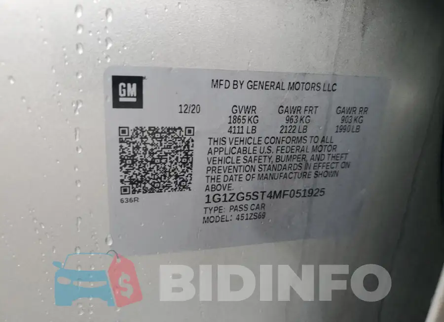 1G1ZG5ST4MF051925 Photo# 12