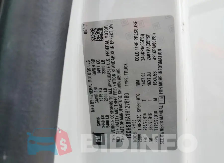 1GCHSBEA1H1278180 Photo# 12