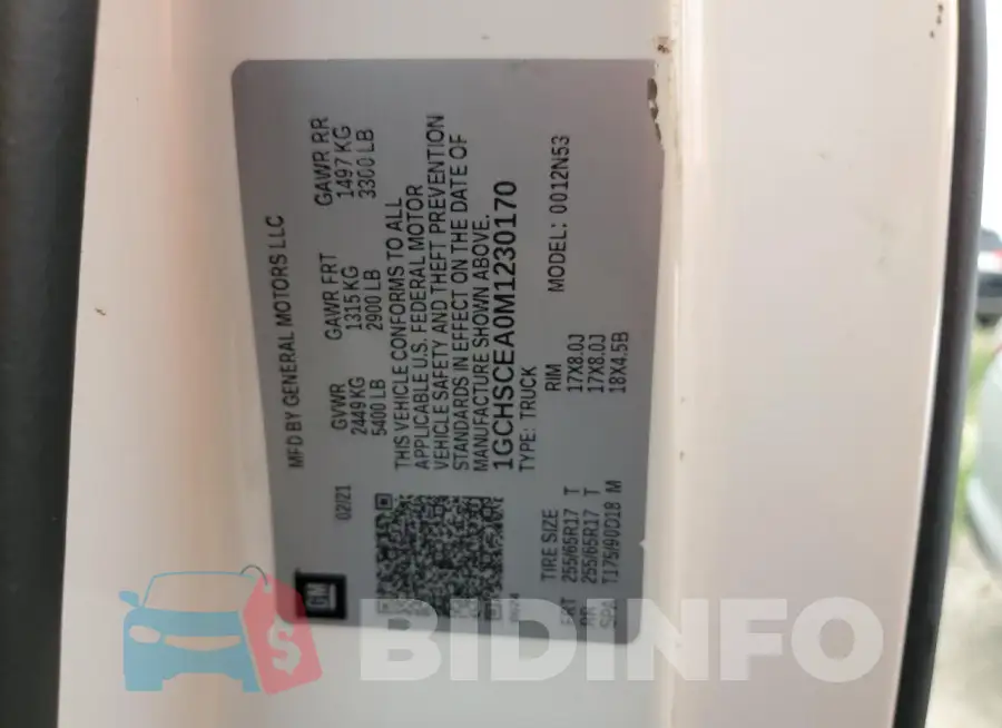 1GCHSCEA0M1230170 Photo# 12