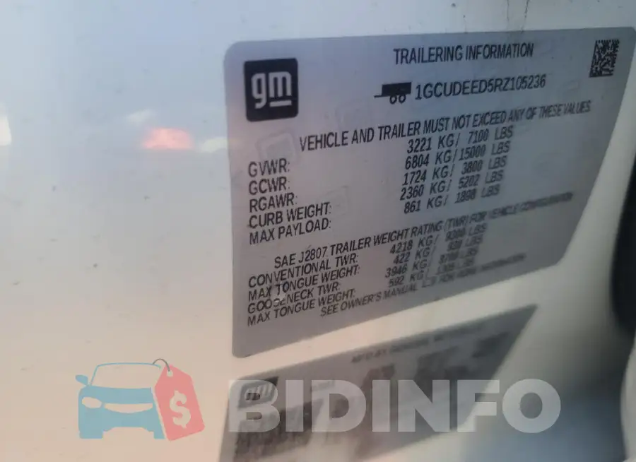 1GCUDEED5RZ105236 Photo# 12