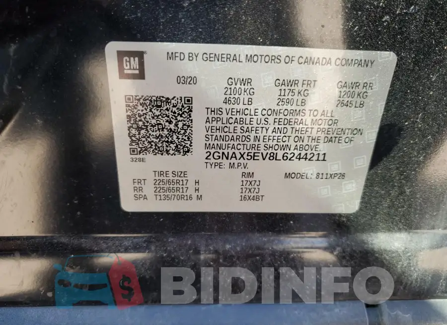 2GNAX5EV8L6244211 Photo# 13