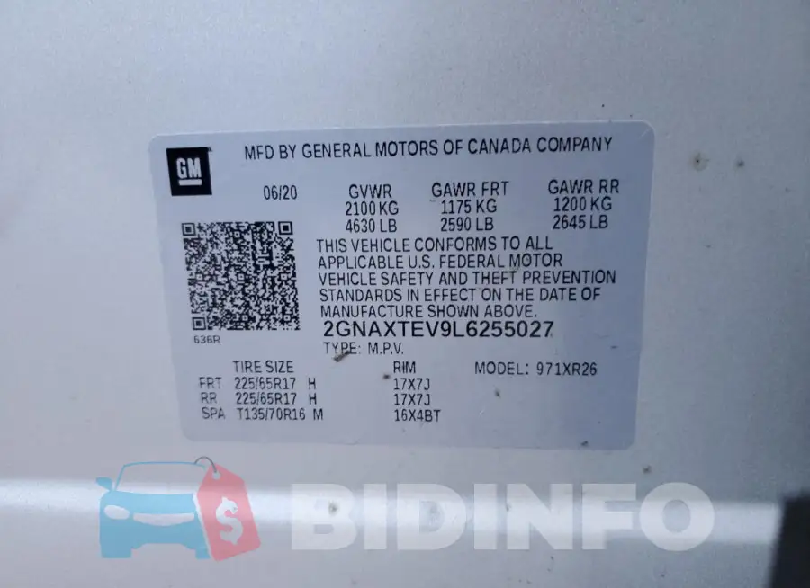 2GNAXTEV9L6255027 Photo# 13