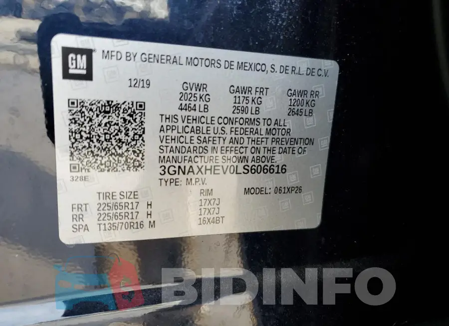 3GNAXHEV0LS606616 Photo# 13