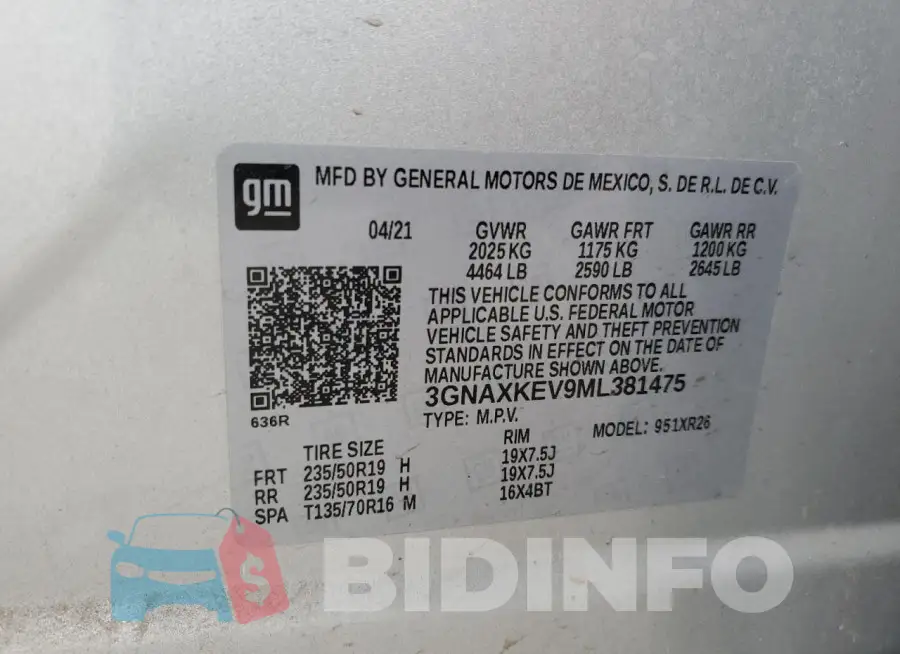 3GNAXKEV9ML381475 Photo# 12