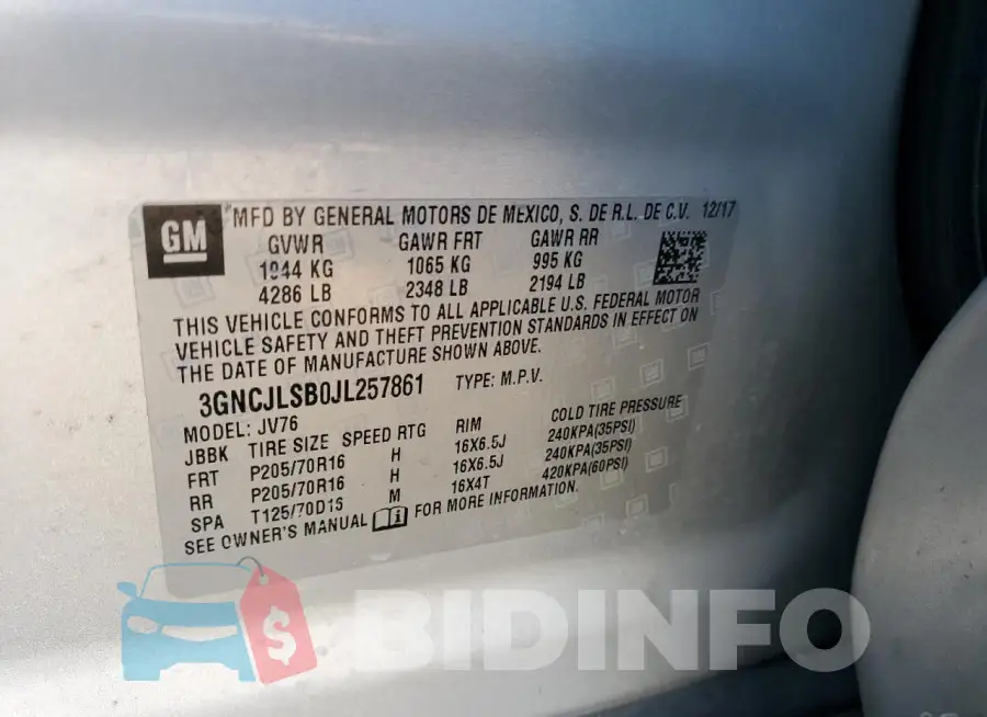 3GNCJLSB0JL257861 Photo# 13