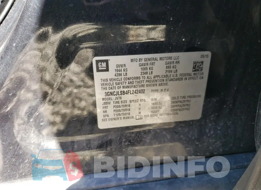 3GNCJLSB4FL242402 Photo# 12