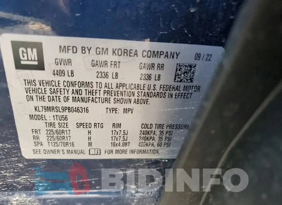KL79MRSL9PB046316 Photo# 13