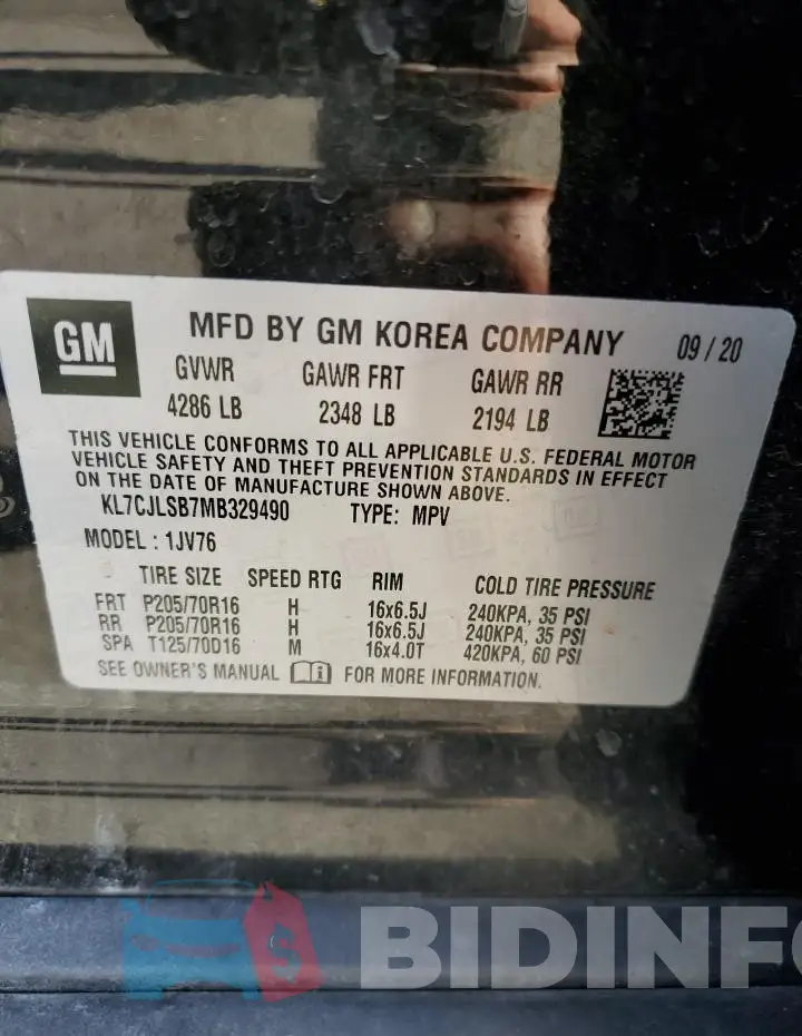 KL7CJLSB7MB329490 Photo# 13