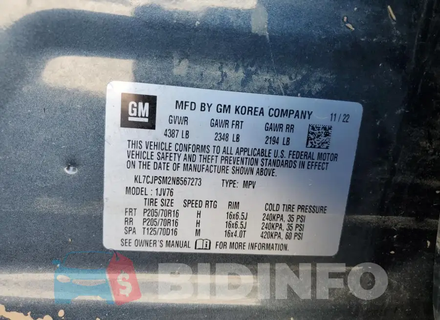 KL7CJPSM2NB567273 Photo# 14