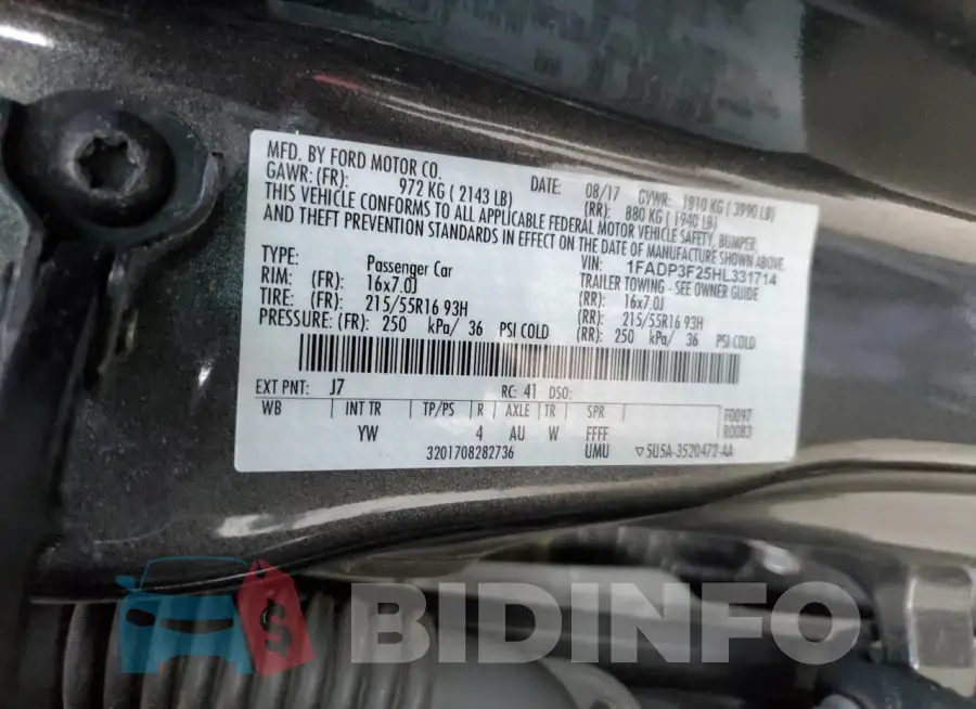 1FADP3F25HL331714 Photo# 12