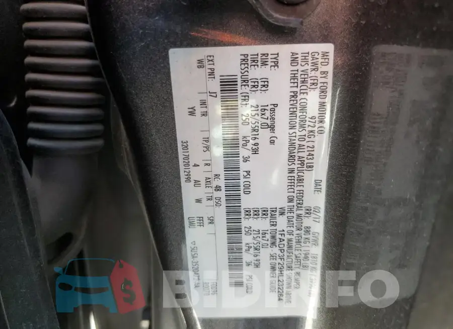 1FADP3F29HL232264 Photo# 12
