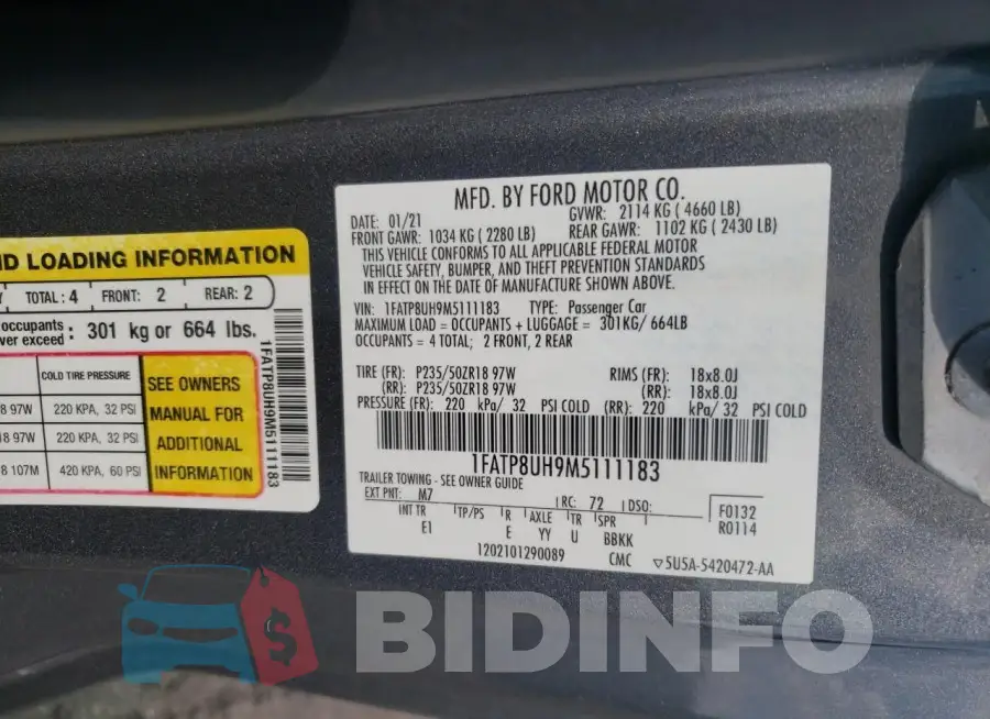 1FATP8UH9M5111183 Photo# 12