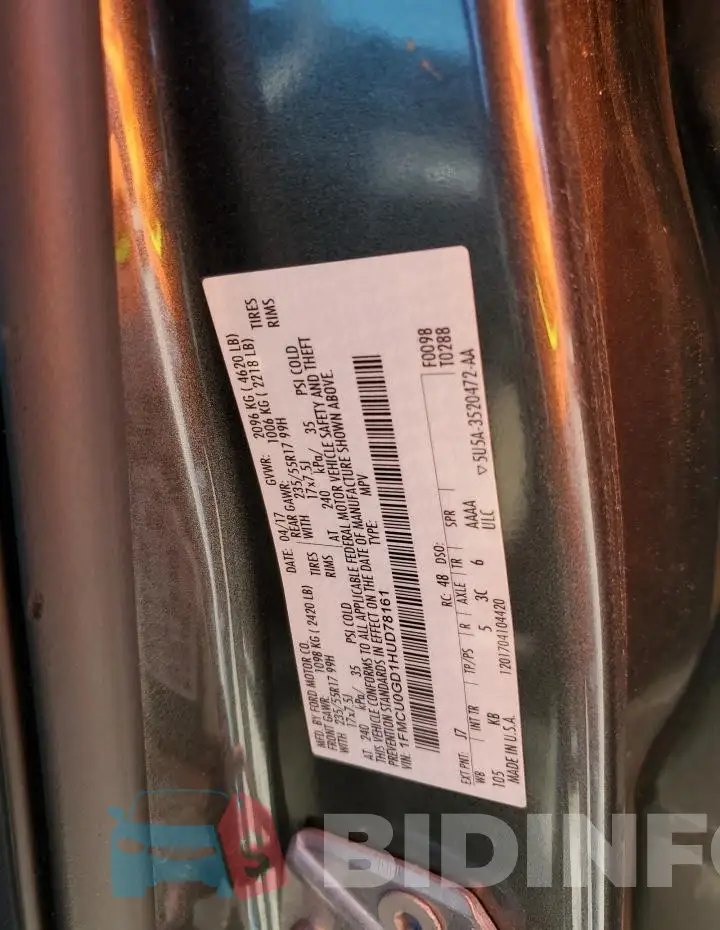 1FMCU0GD1HUD78161 Photo# 13