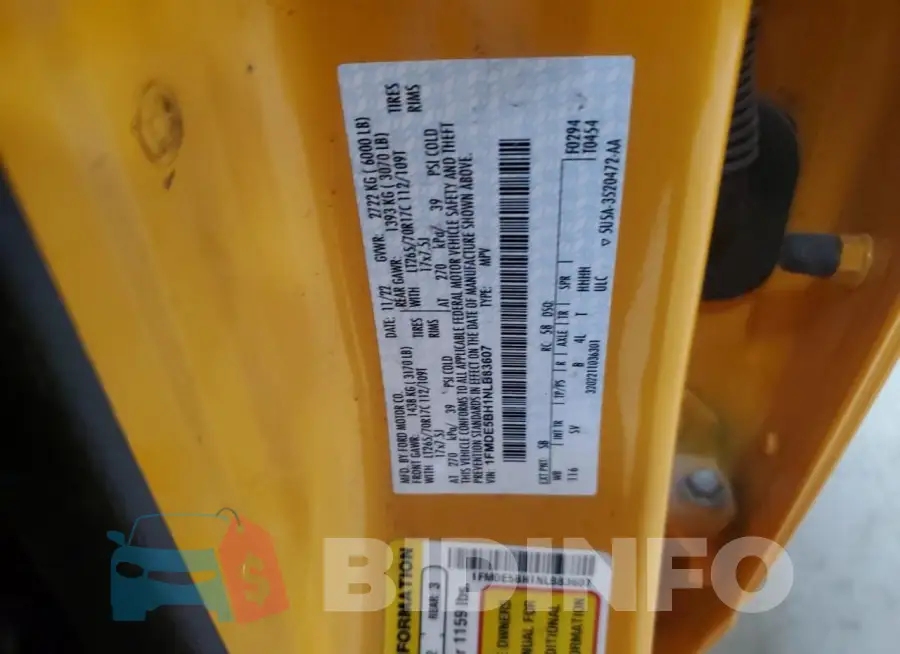 1FMDE5BH1NLB83607 Photo# 13