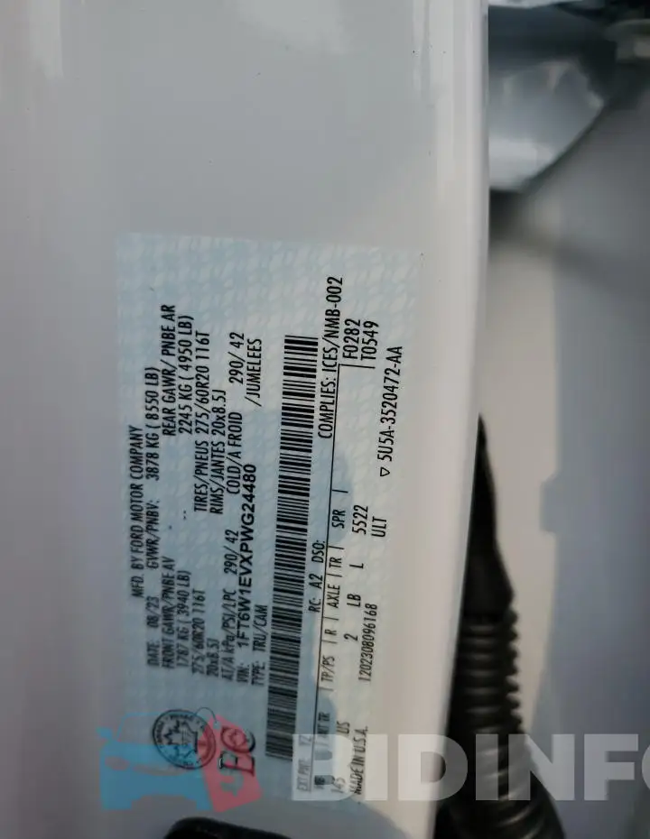 1FT6W1EVXPWG24480 Photo# 12